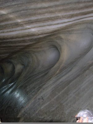 Eroziune eoliana in galeria de mina de la Salina Turda
