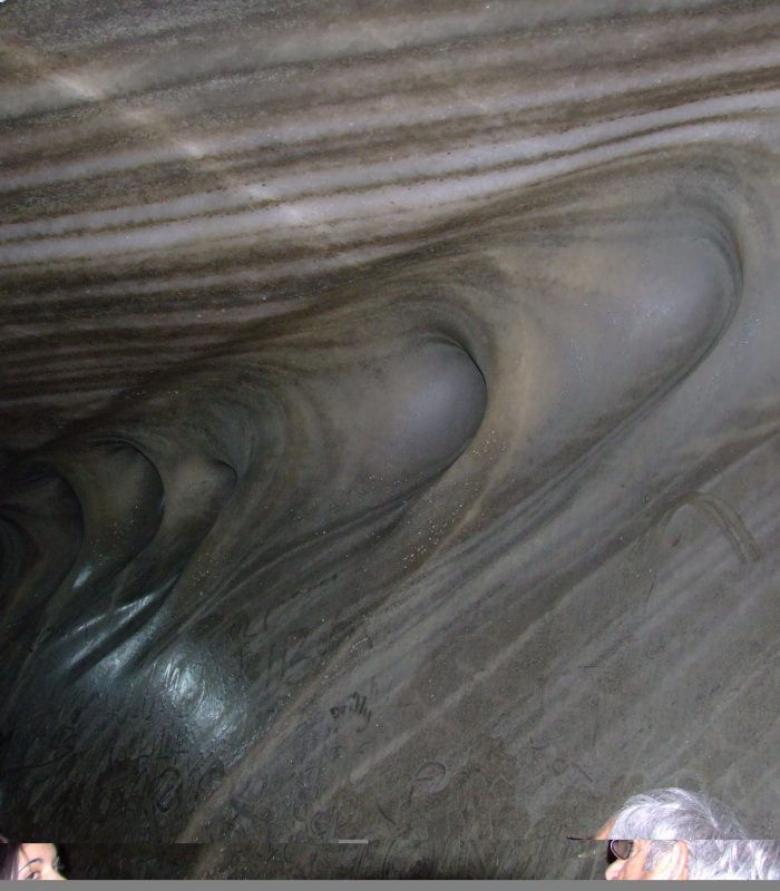 Eroziune eoliana in galeria de mina de la Salina Turda